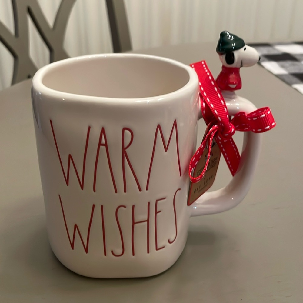 Rae Dunn Warm Wishes Snoopy Mug